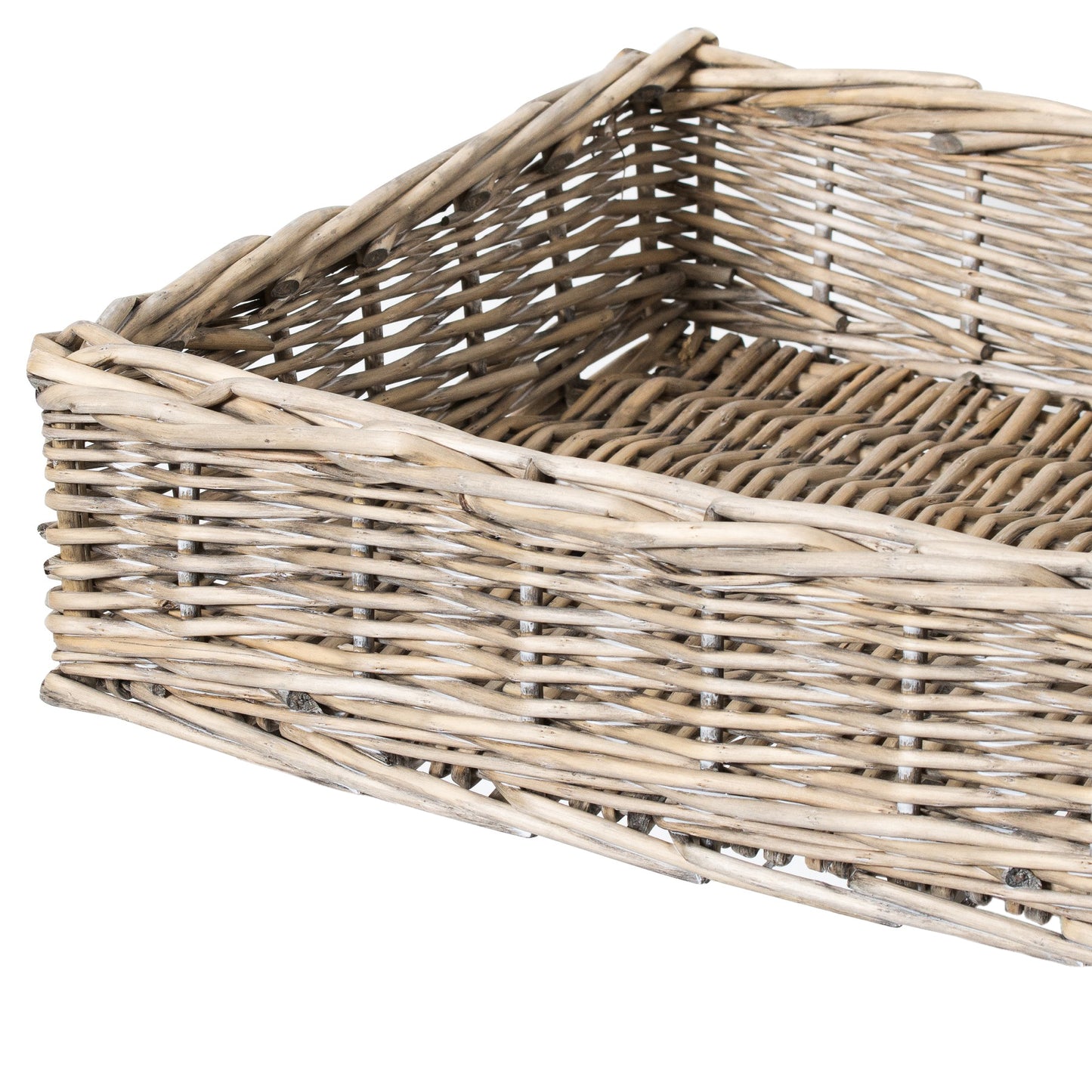 Grey Wash Wicker Tray