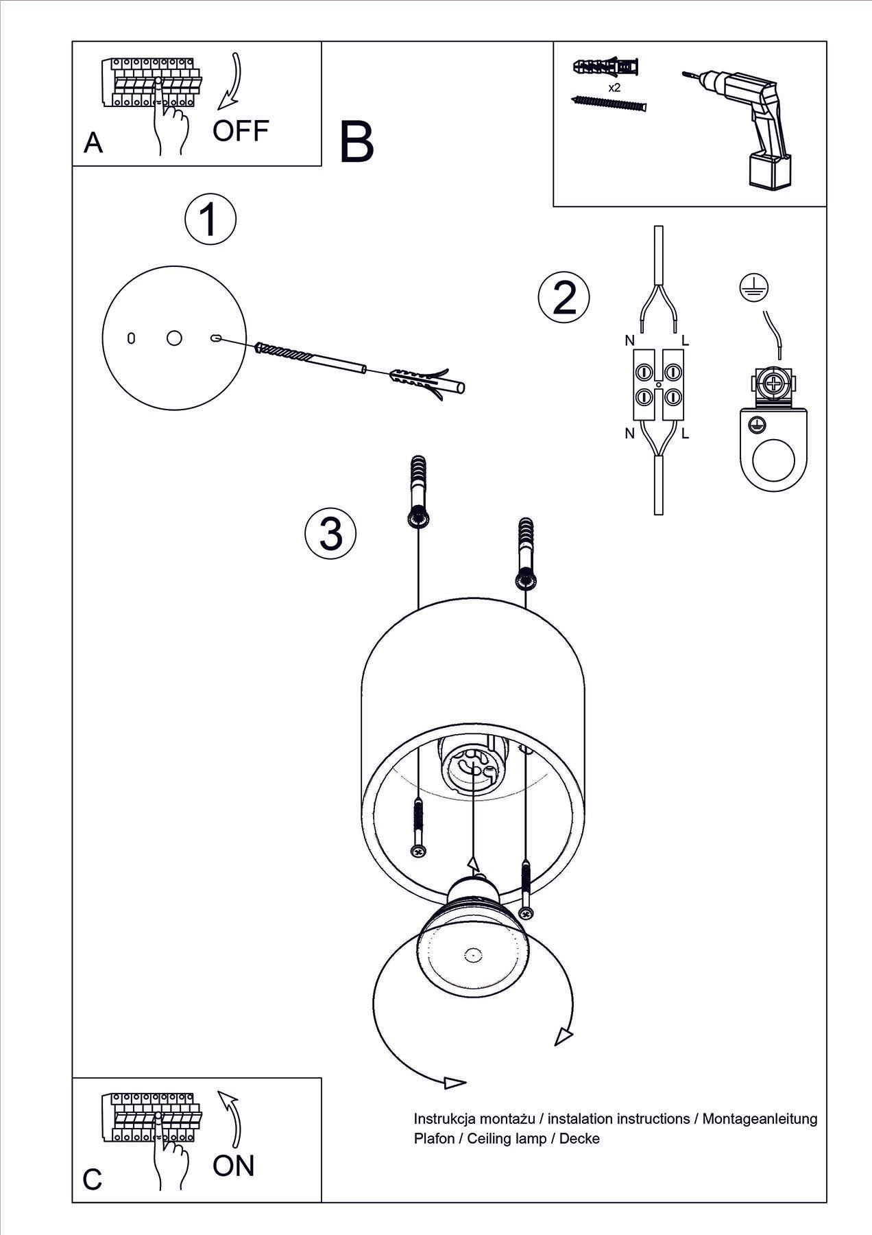Ceiling Lamp ORBIS 1 white
