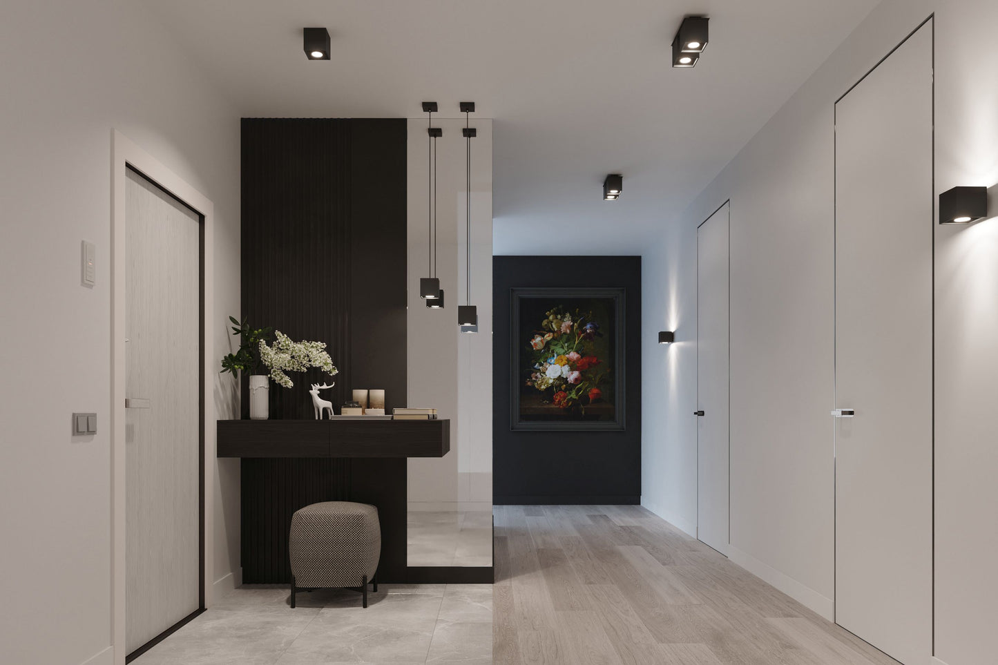 Ceiling Lamp QUAD 1 black