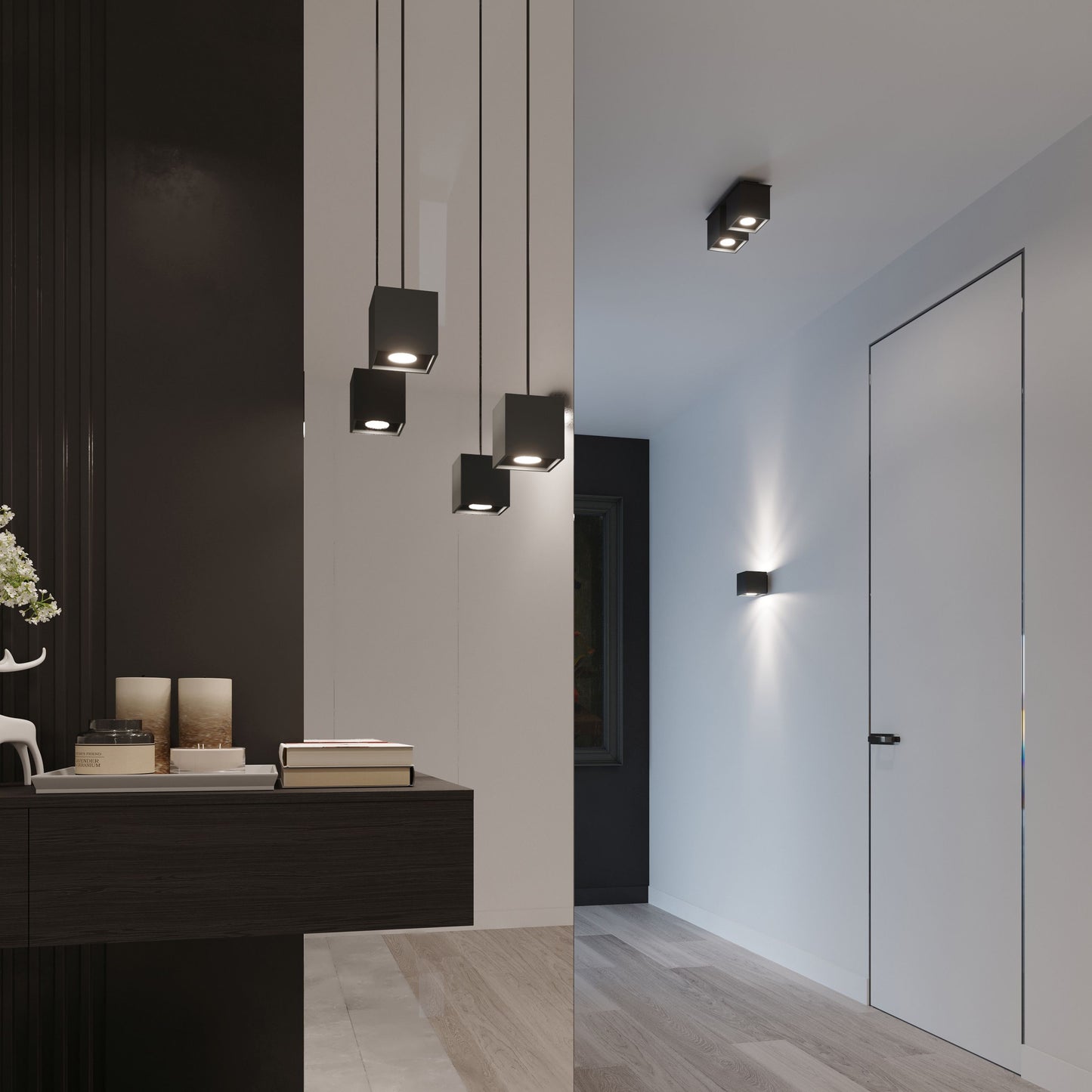 Ceiling Lamp QUAD 1 black