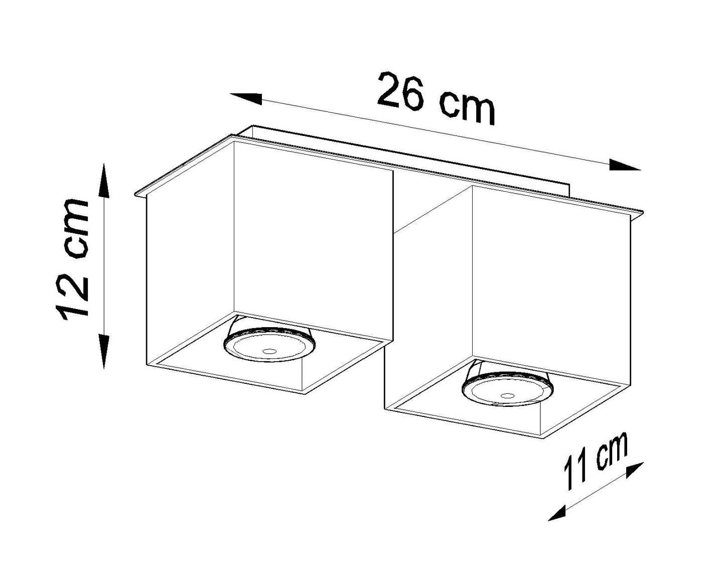 Ceiling Lamp QUAD 2 grey