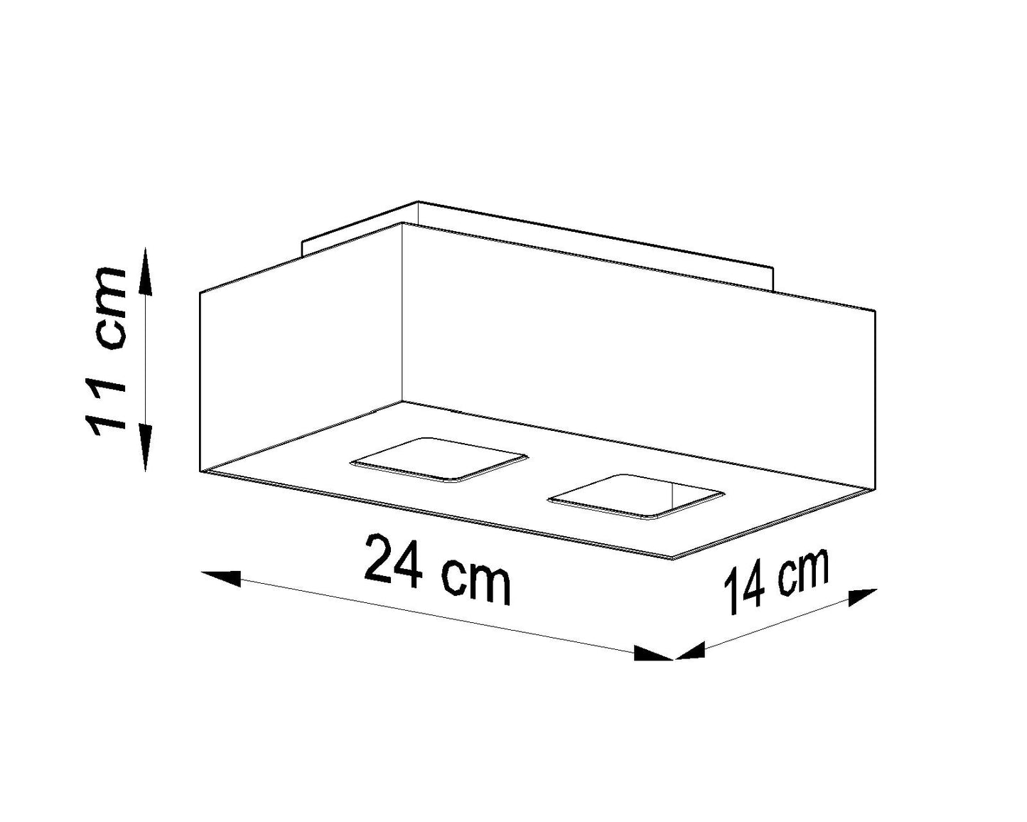 Ceiling Lamp MONO 2 black