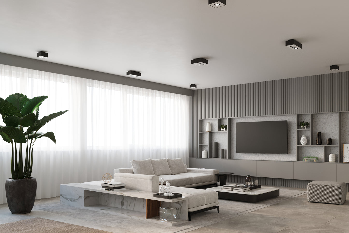 Ceiling Lamp MONO 2 black