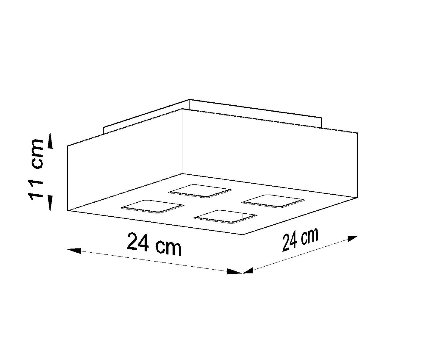 Ceiling Lamp MONO 4 black