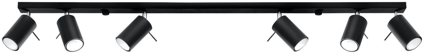 Ceiling Lamp RING 6L black