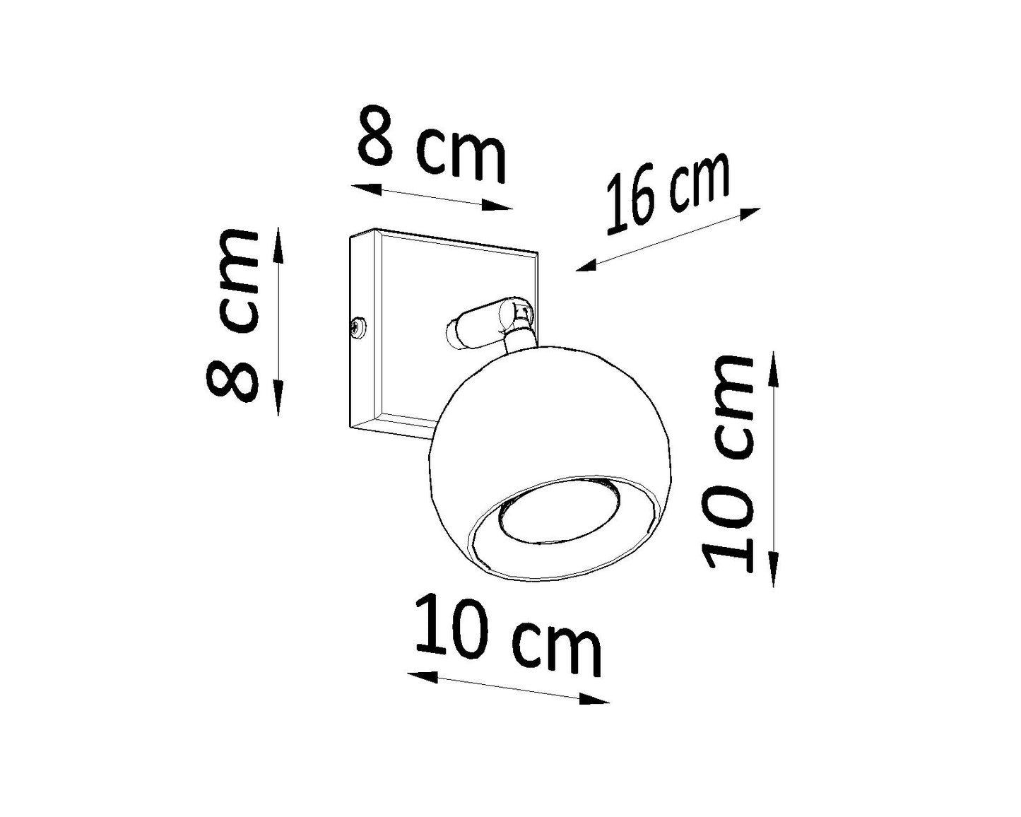 Wall lamp OCULARE white