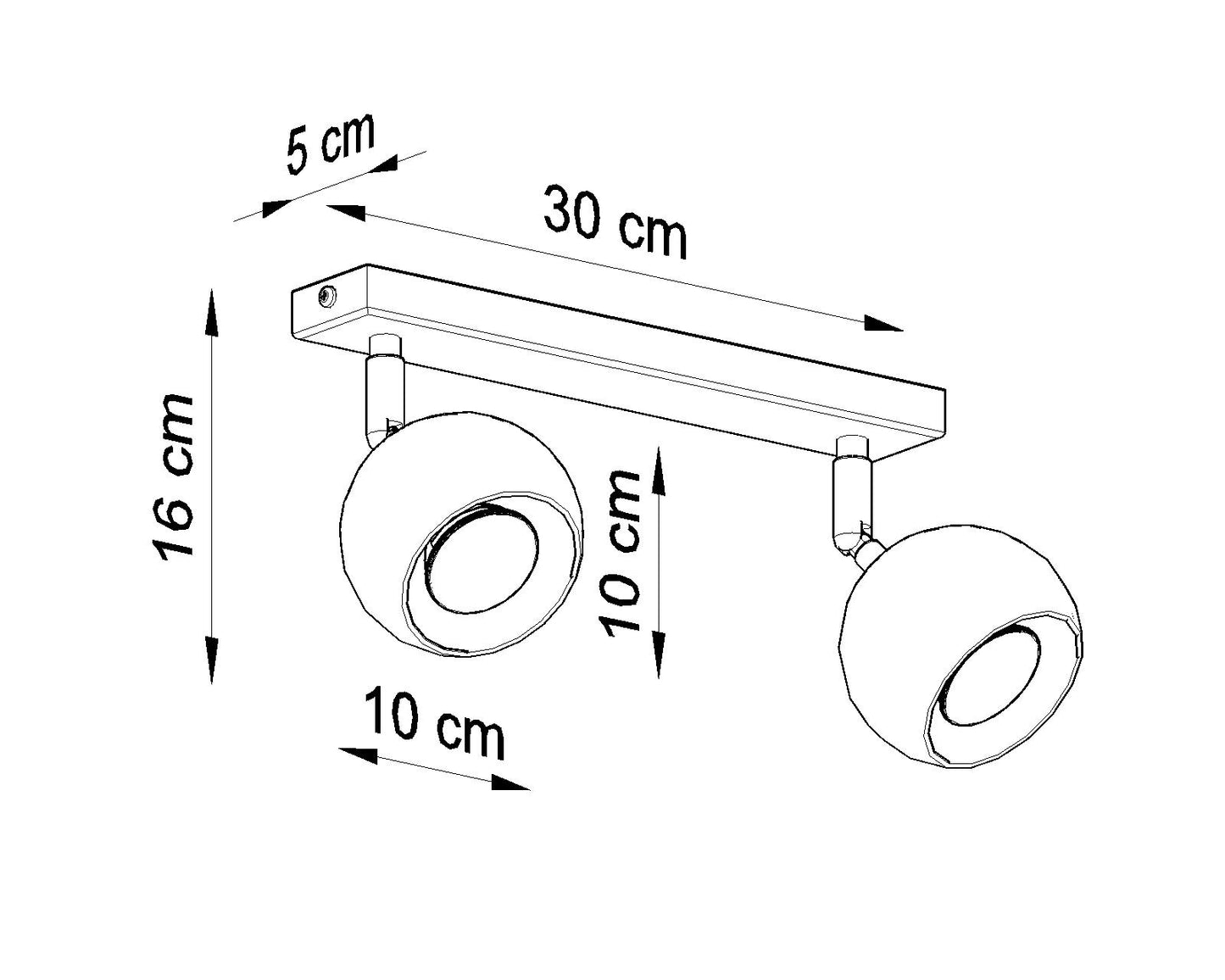 Ceiling lamp OCULARE 2 black