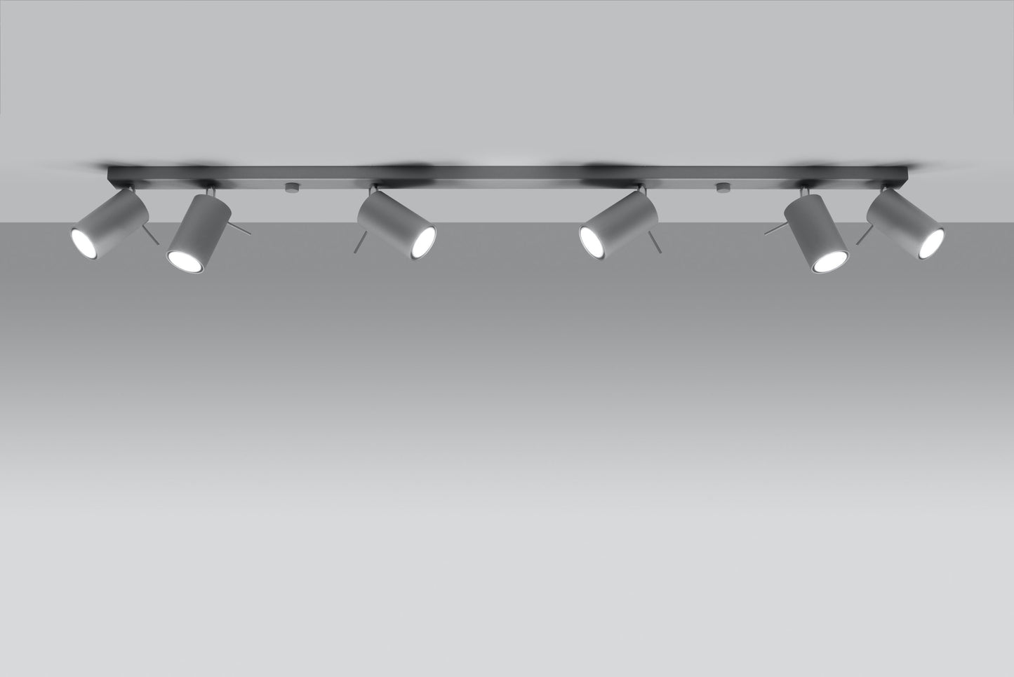 Ceiling lamp RING 6L grey