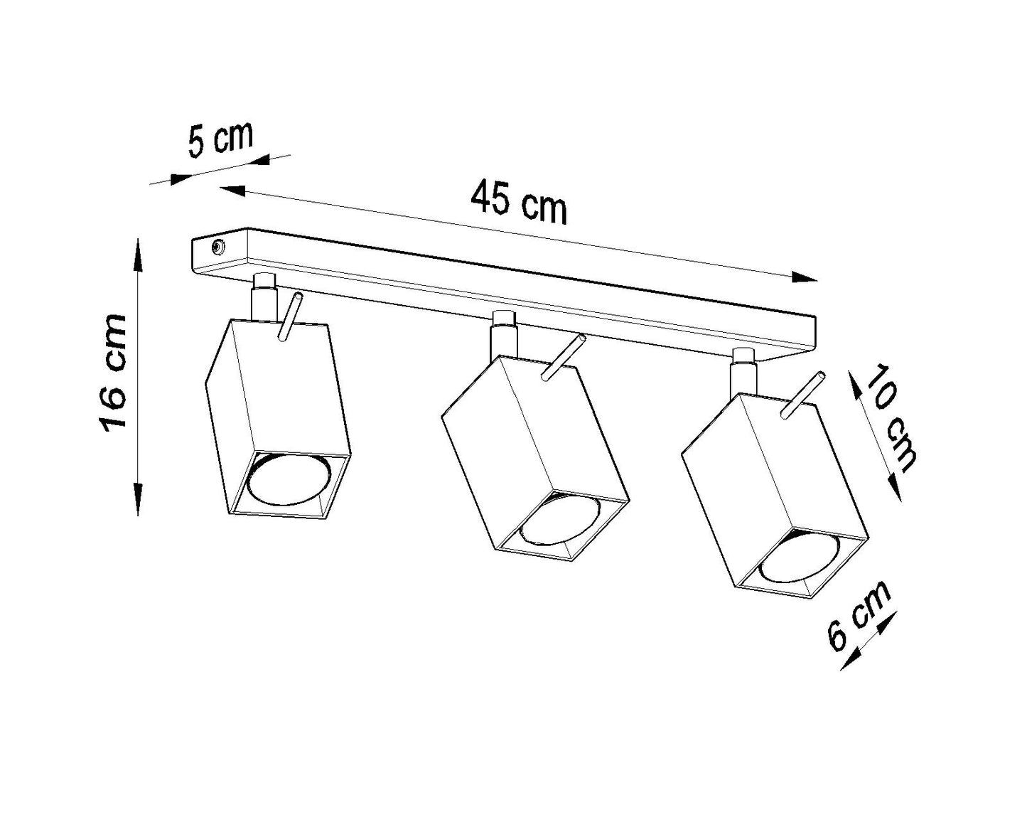 Ceiling lamp MERIDA 3 grey