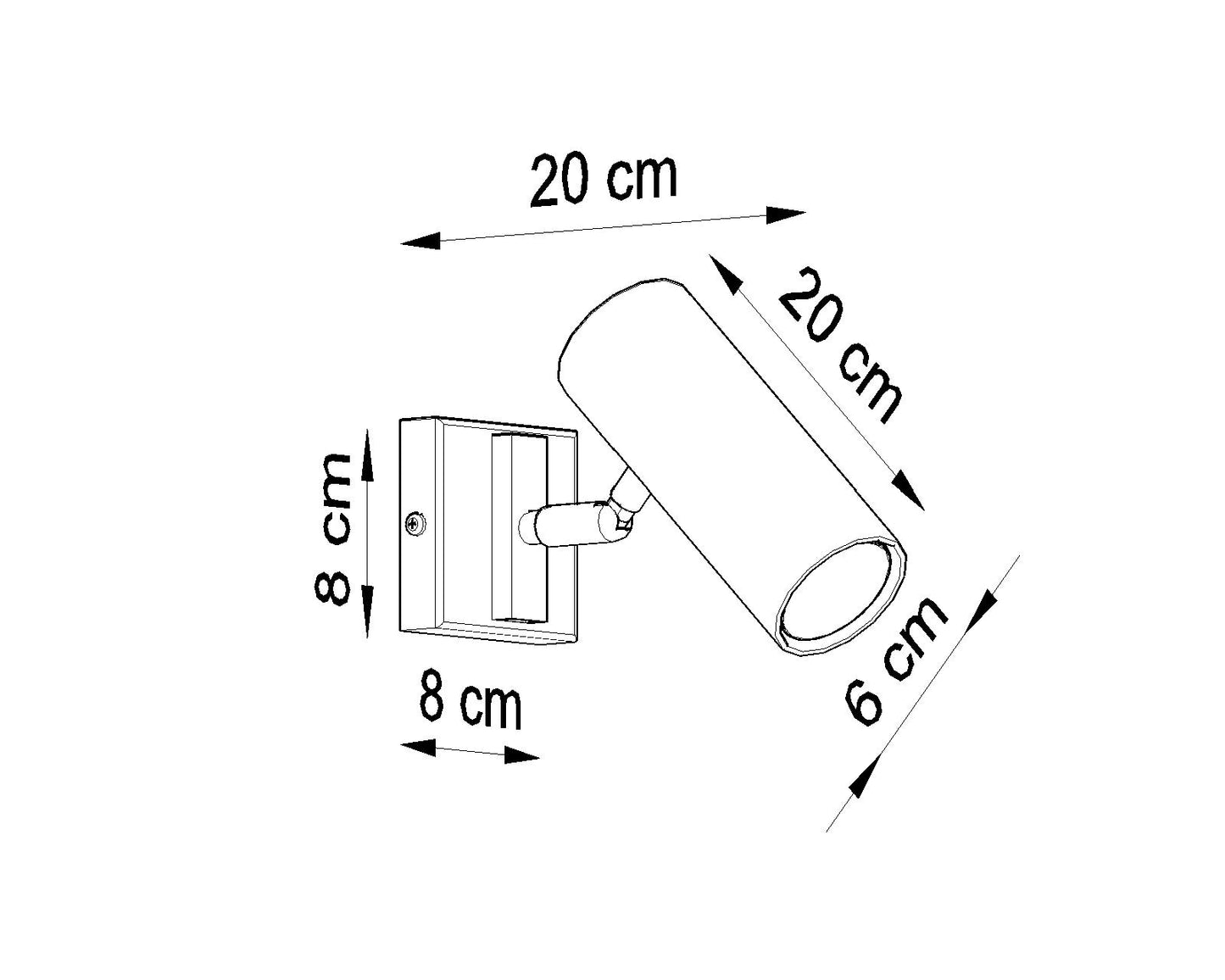 Wall lamp DIREZIONE black