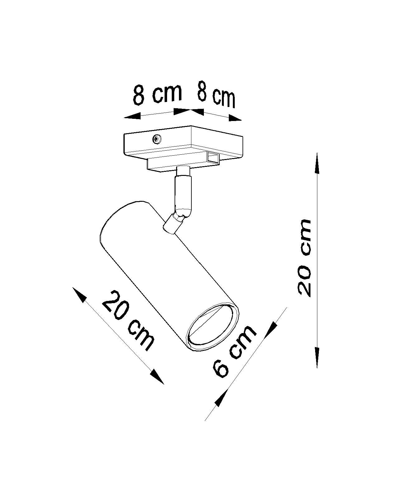 Ceiling lamp DIREZIONE 1 black