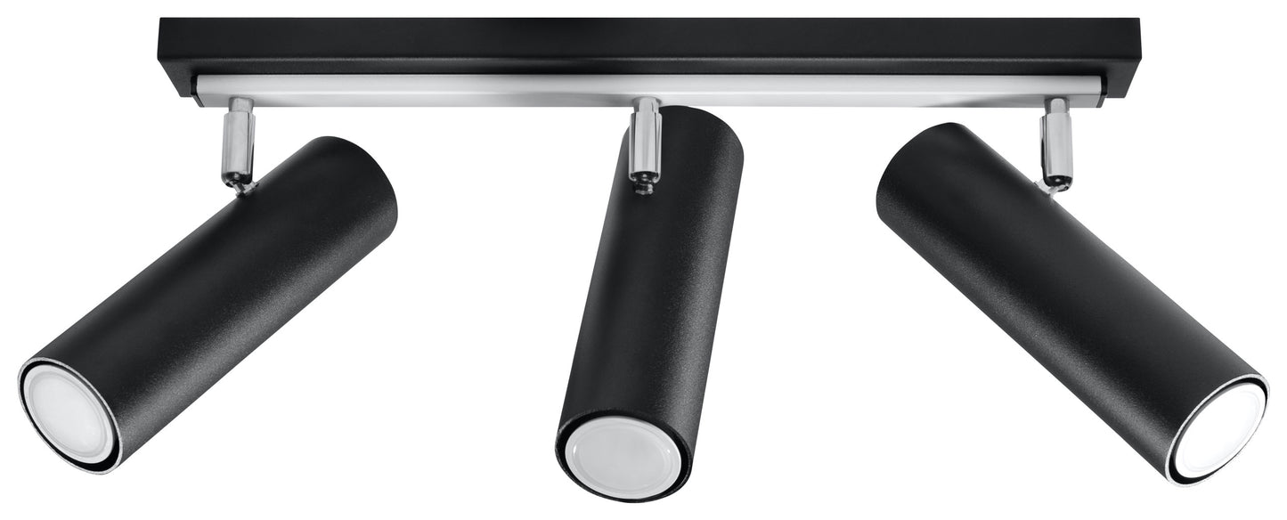 Ceiling lamp DIREZIONE 3 black
