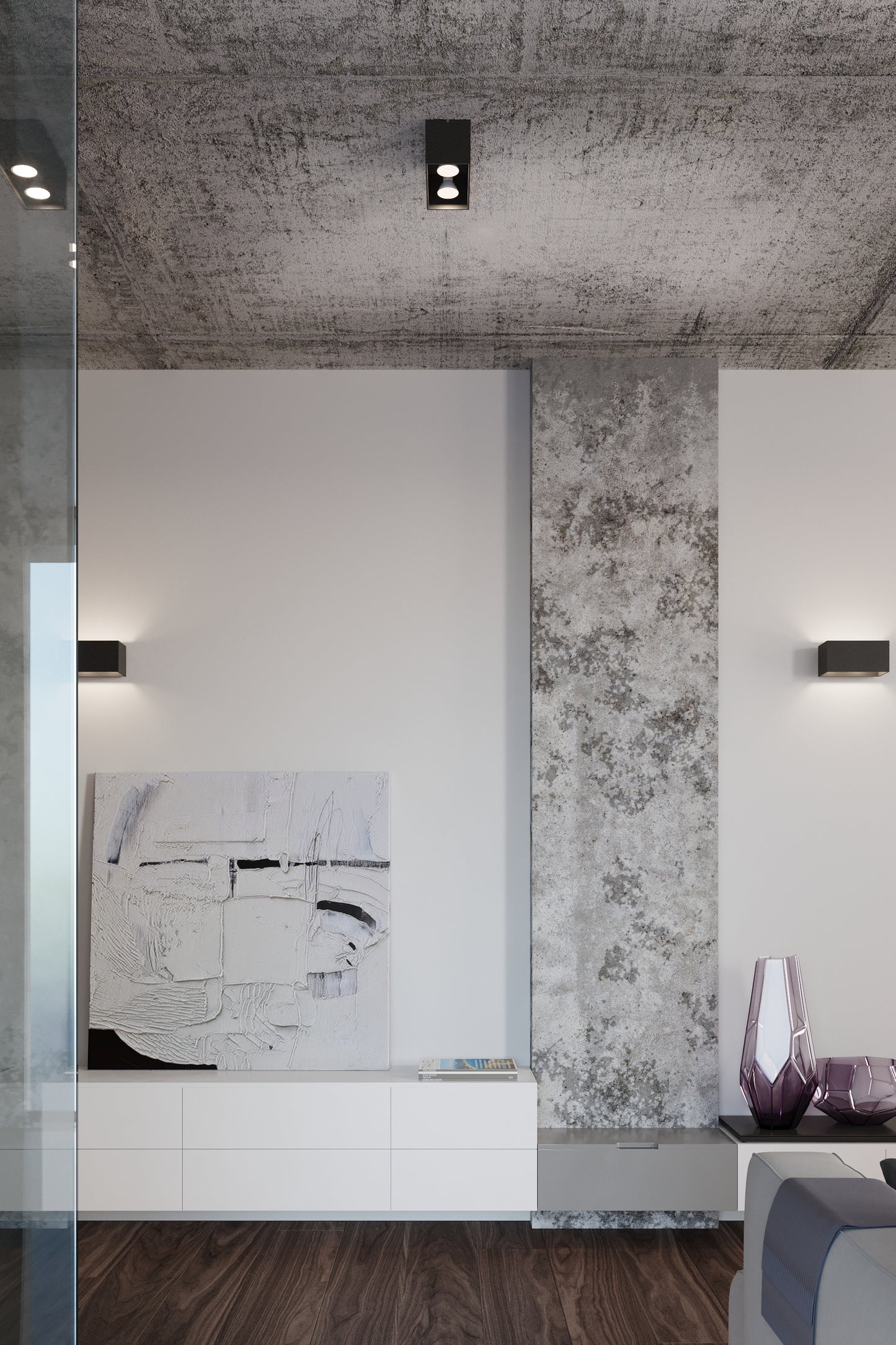 Wall lamp QUAD MAXI grey