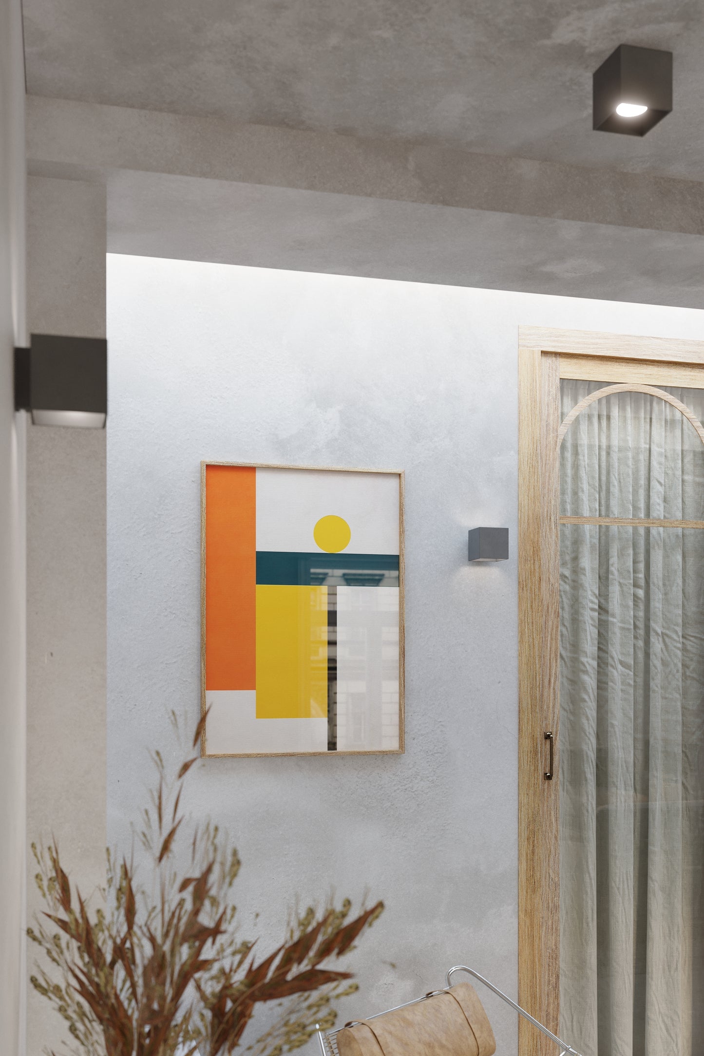 Wall lamp QUAD 1 anthracite