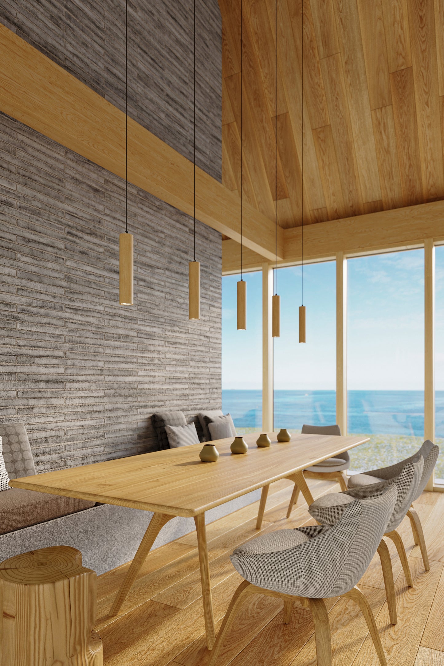 Pendant lamp LINO wood