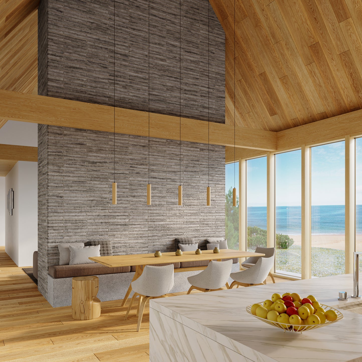 Pendant lamp LINO wood