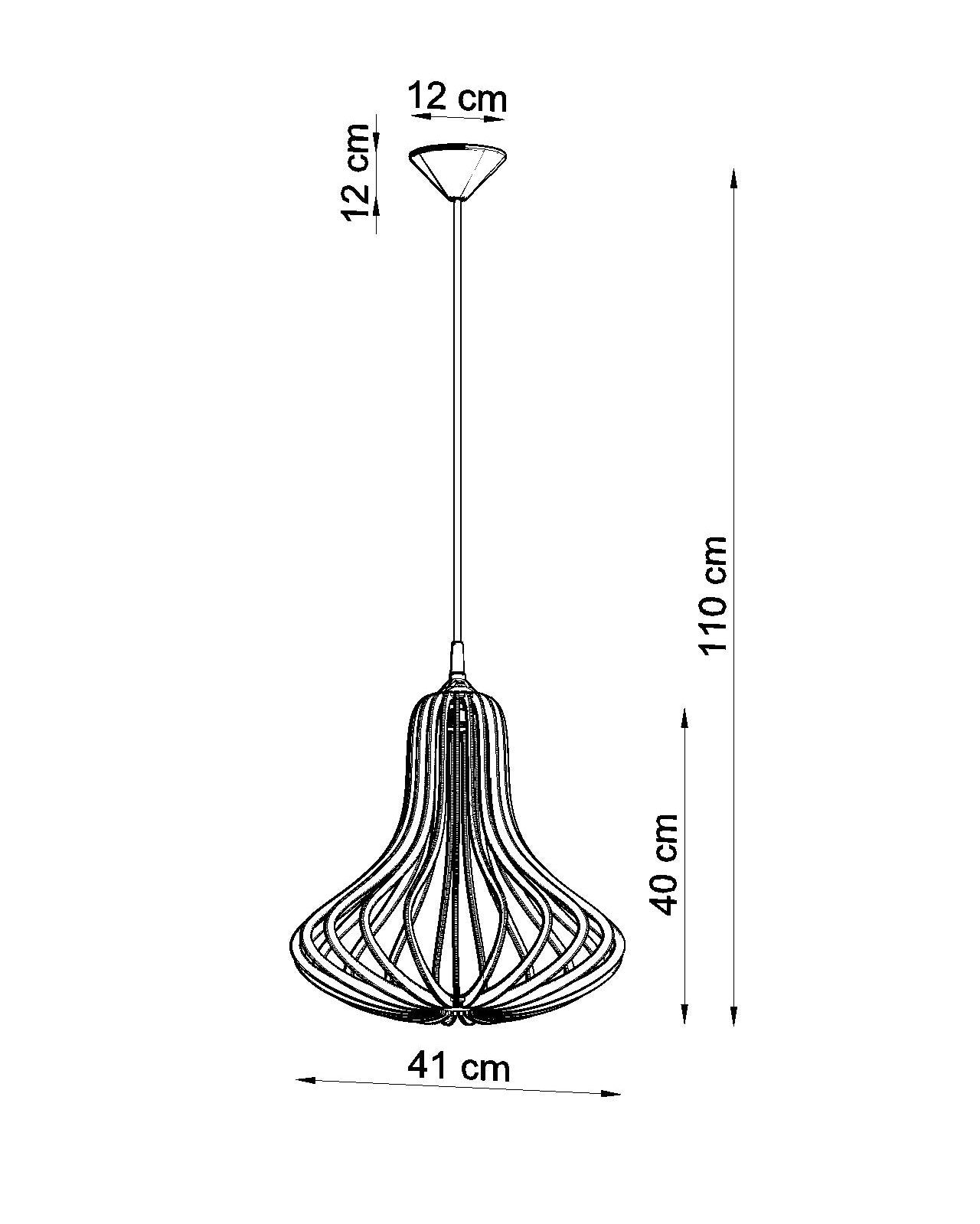 Pendant lamp ELZA wood
