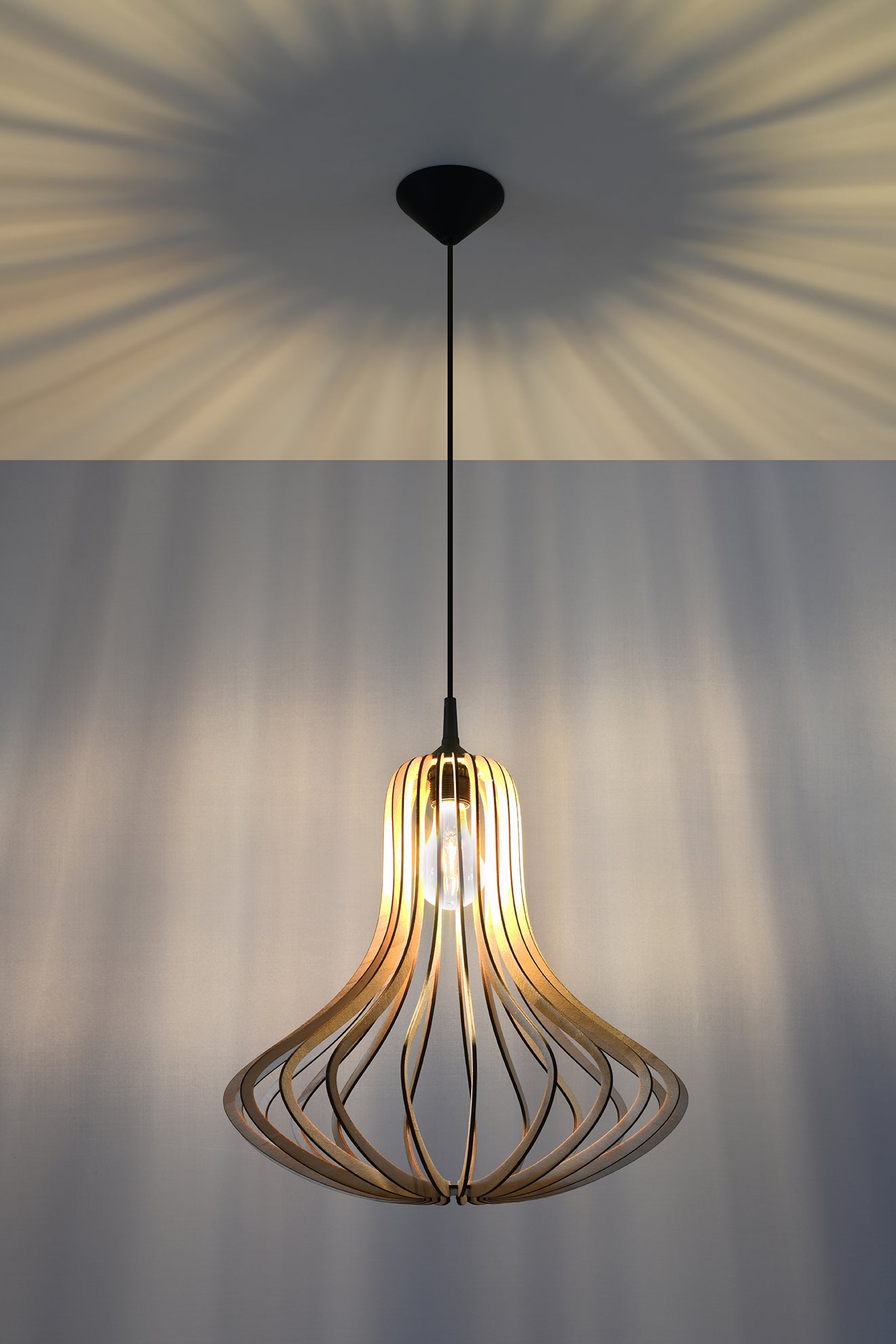 Pendant lamp ELZA wood