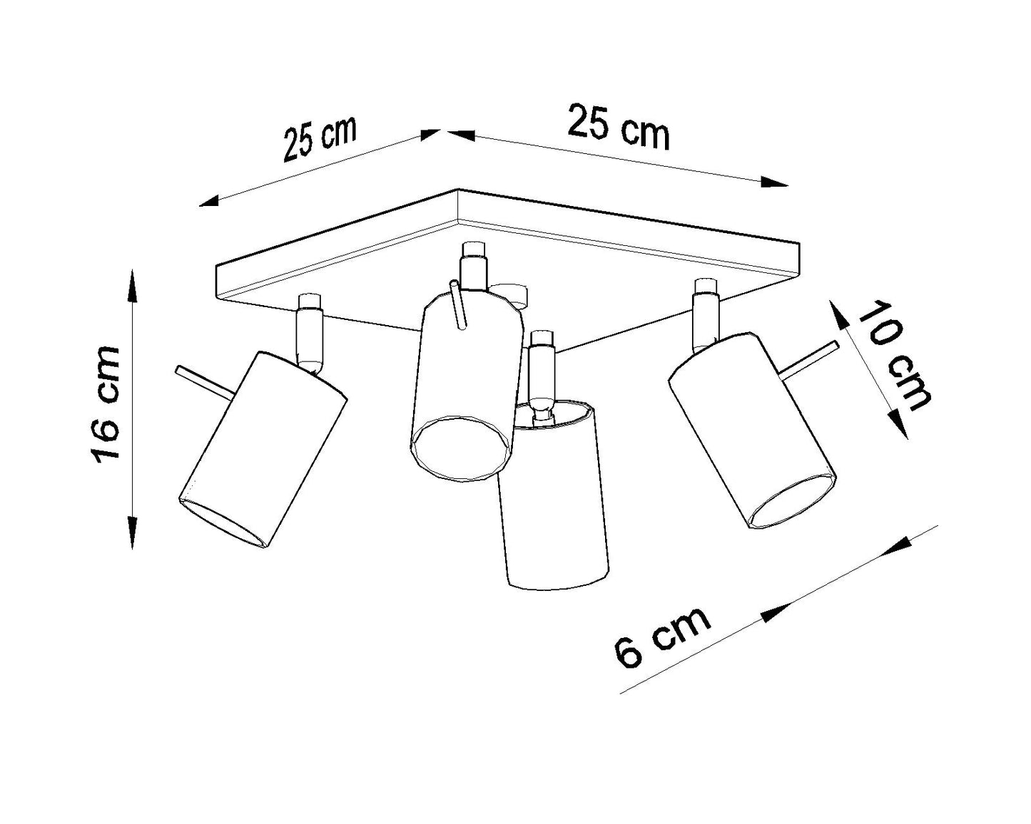Ceiling Lamp RING 4 chrome