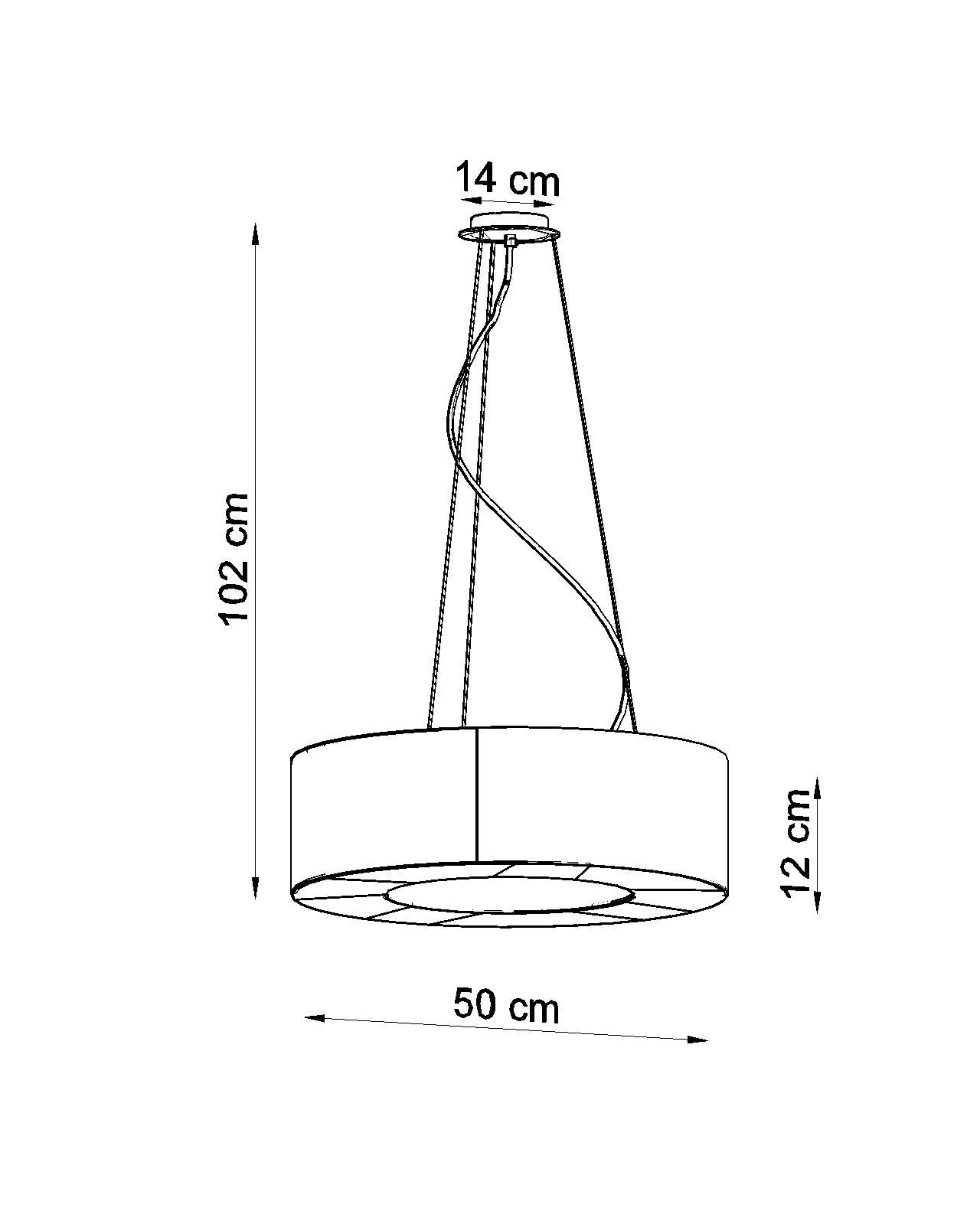 Chandelier SATURNO SLIM 50 black