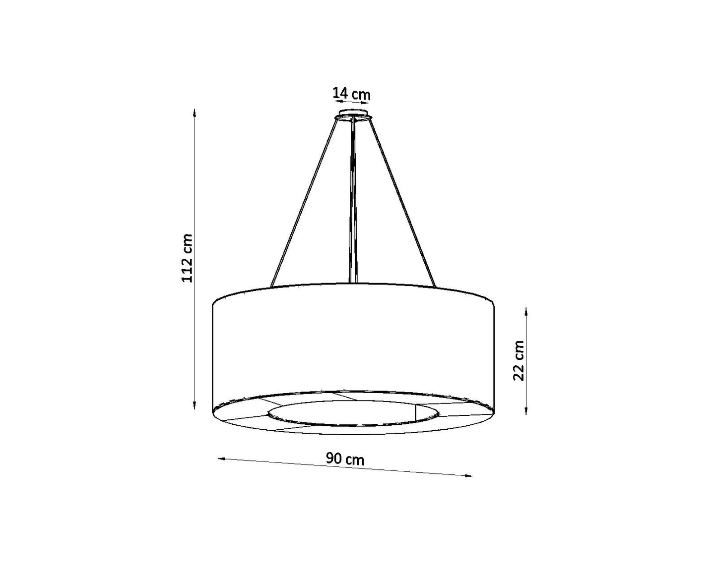 Chandelier SATURNO 90 black