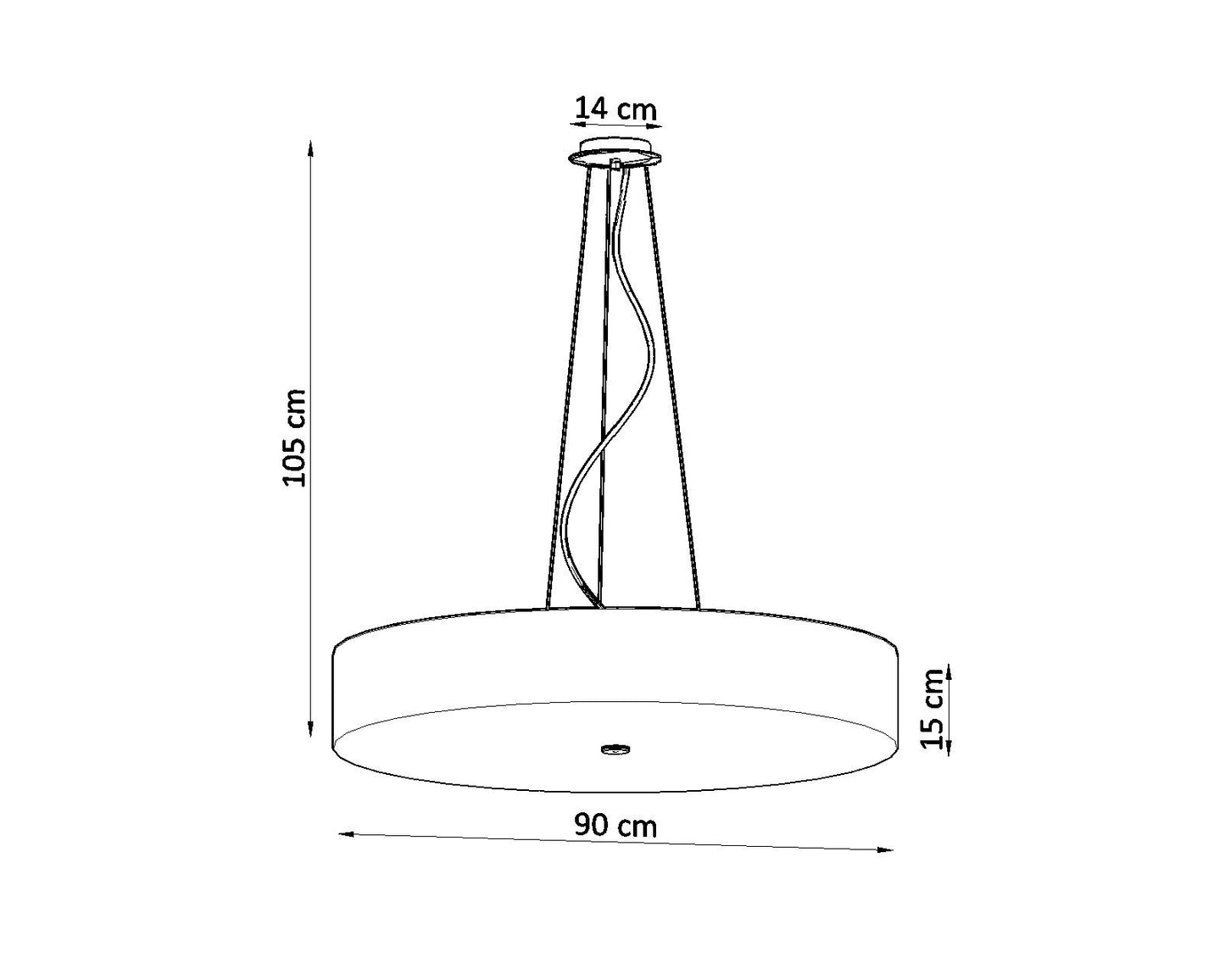 Chandelier SKALA 90 white