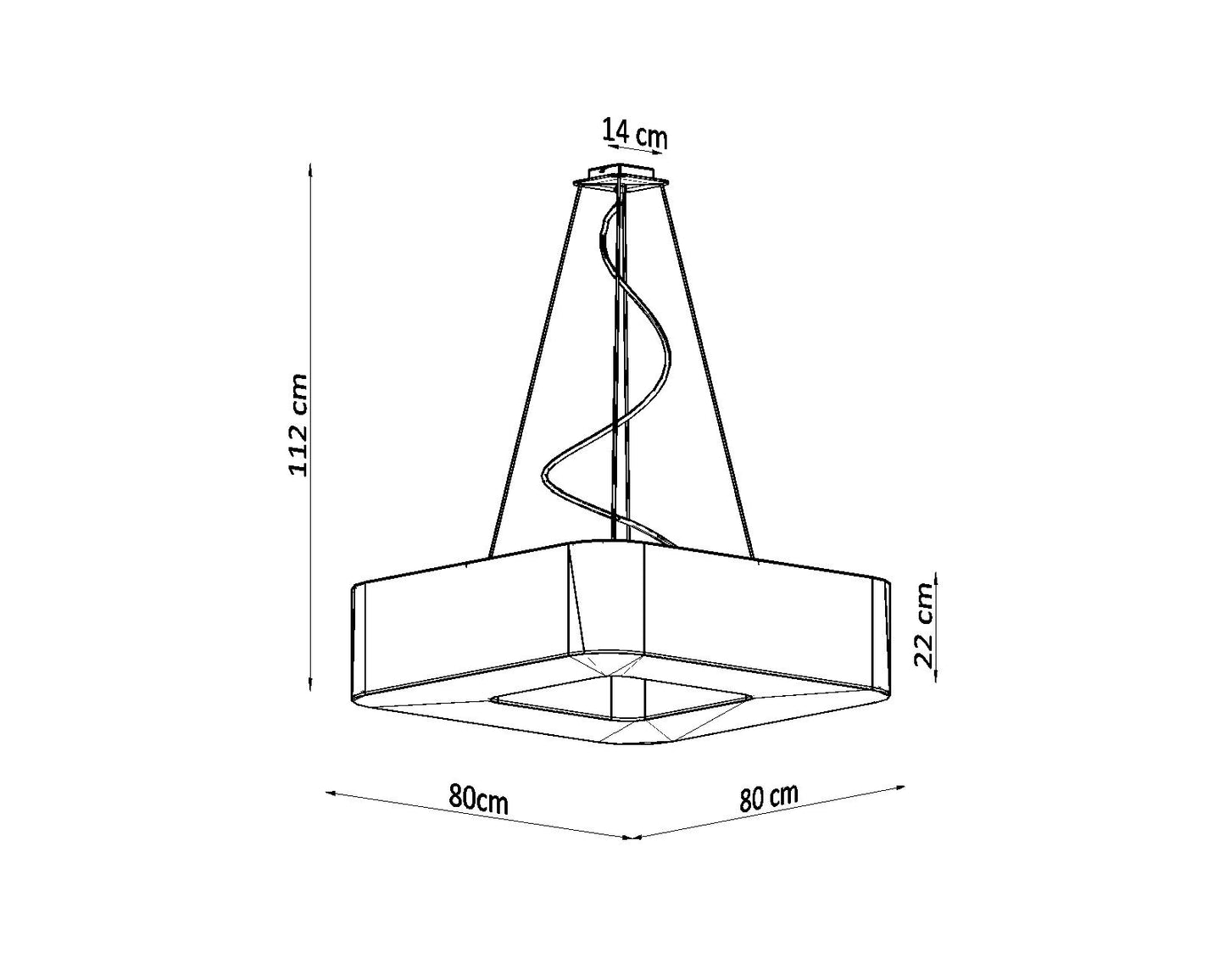 Chandelier URANO 80 black