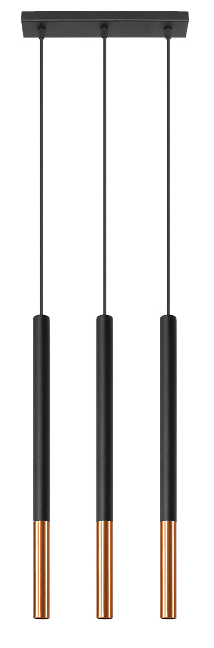 Pendant lamp MOZAICA 3L black/copper
