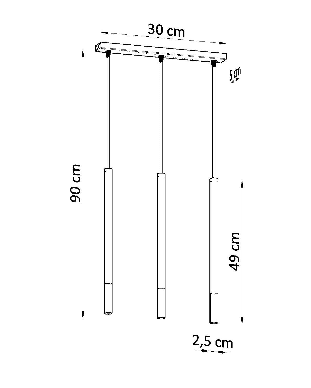 Pendant lamp MOZAICA 3L black/copper