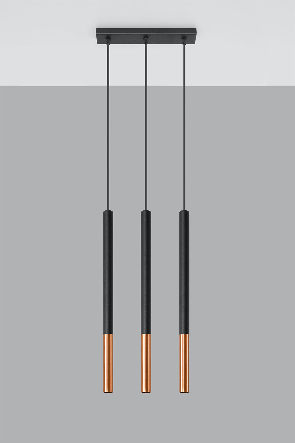 Pendant lamp MOZAICA 3L black/copper