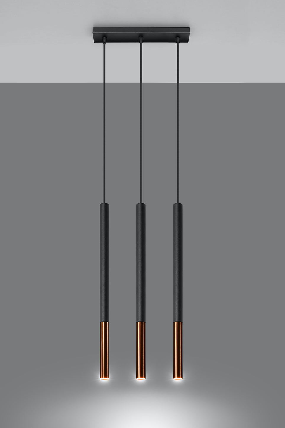 Pendant lamp MOZAICA 3L black/copper