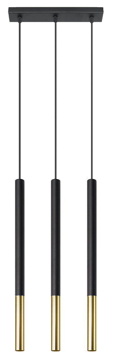 Pendant lamp MOZAICA 3L black/golden