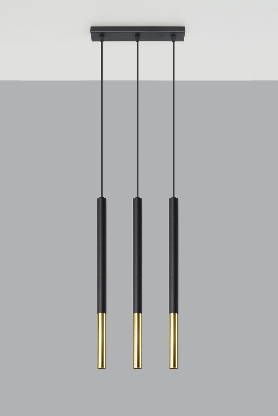 Pendant lamp MOZAICA 3L black/golden