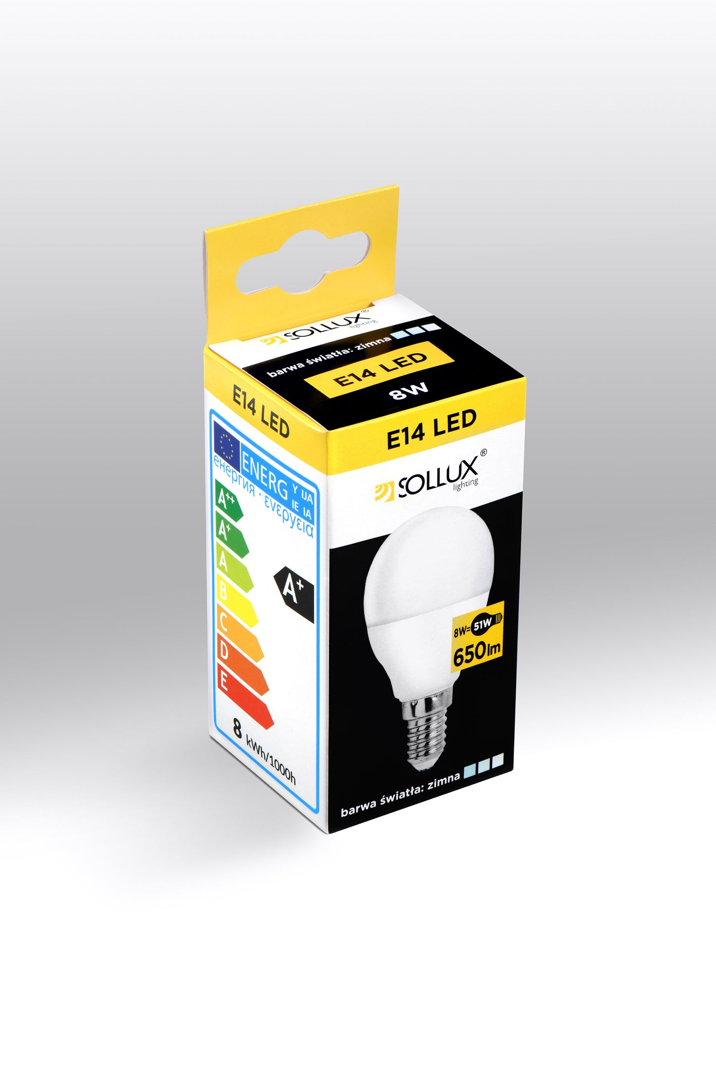 LED bulb E14 4000K 8W 650lm