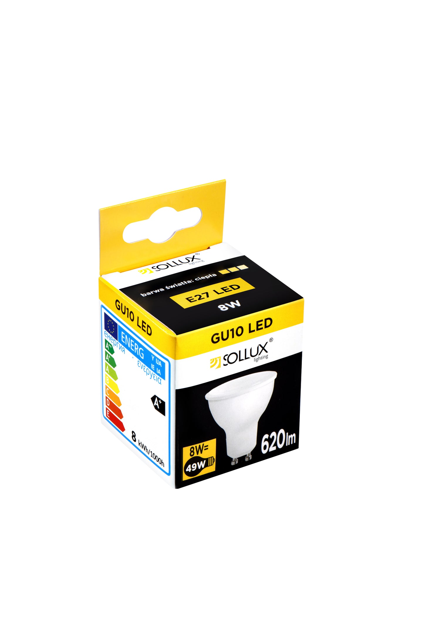 LED bulb GU10 3000K 8W 620lm