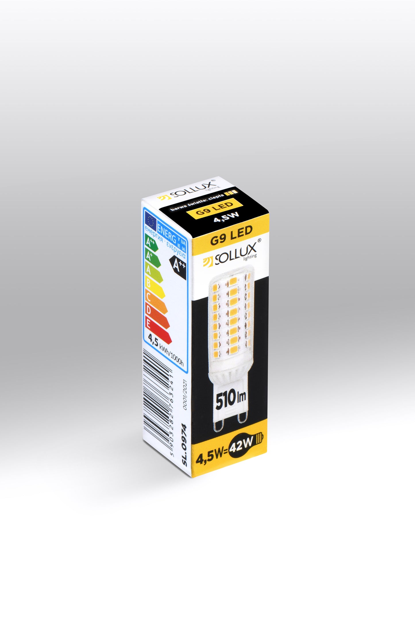 LED bulb G9 3000K 4,5W 510lm