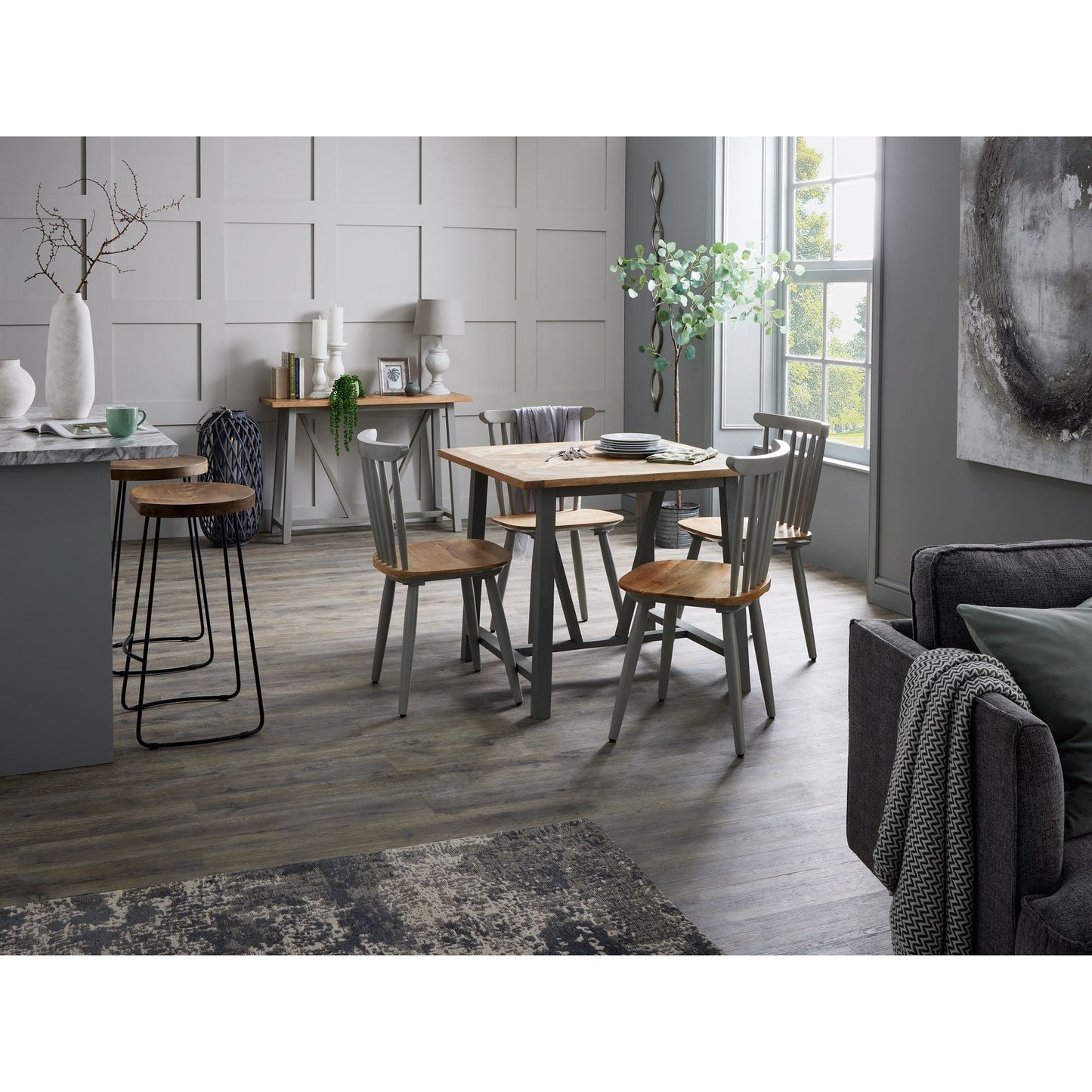 Franklin Hardwood Shaped Barstool