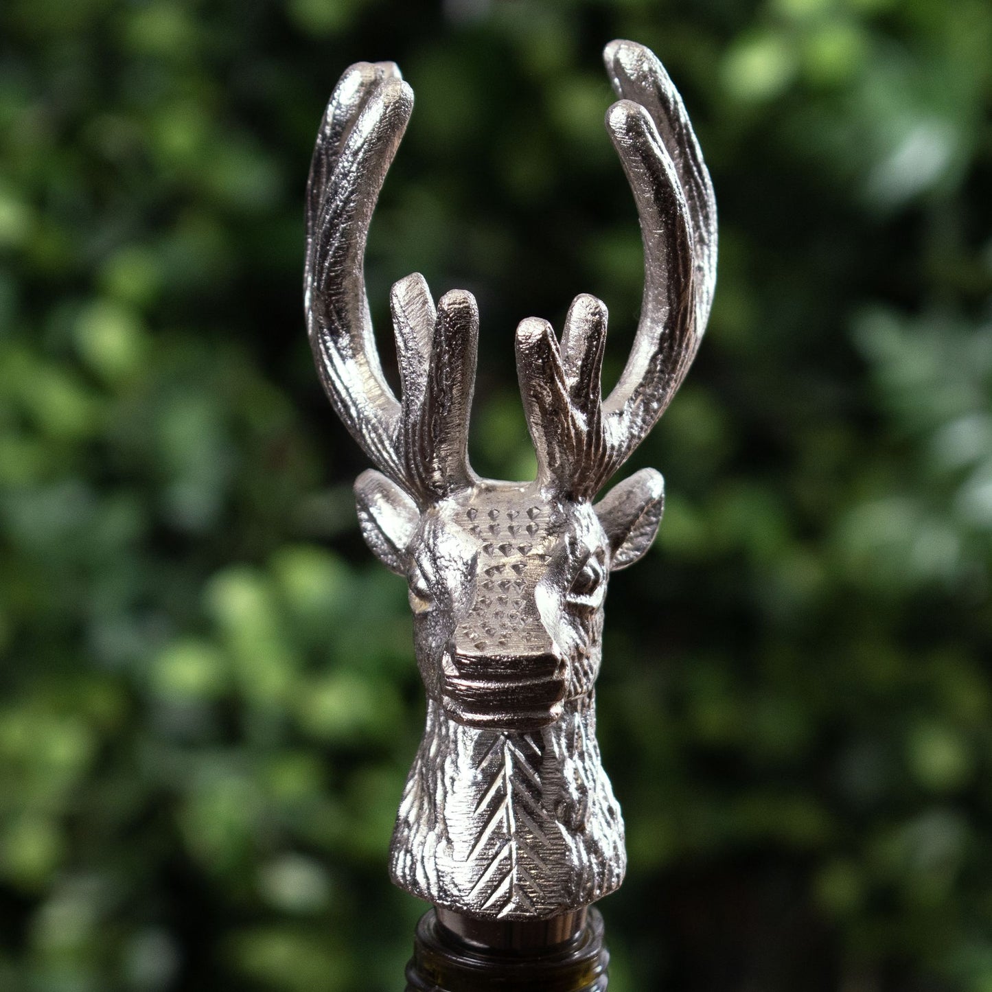 Silver Nickel Reindeer Bottle Stopper