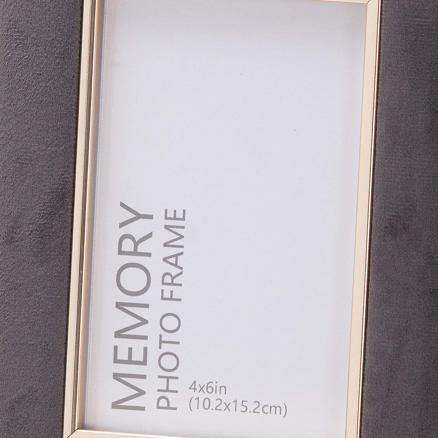 Grey Velvet With Gold 4X6 Frame