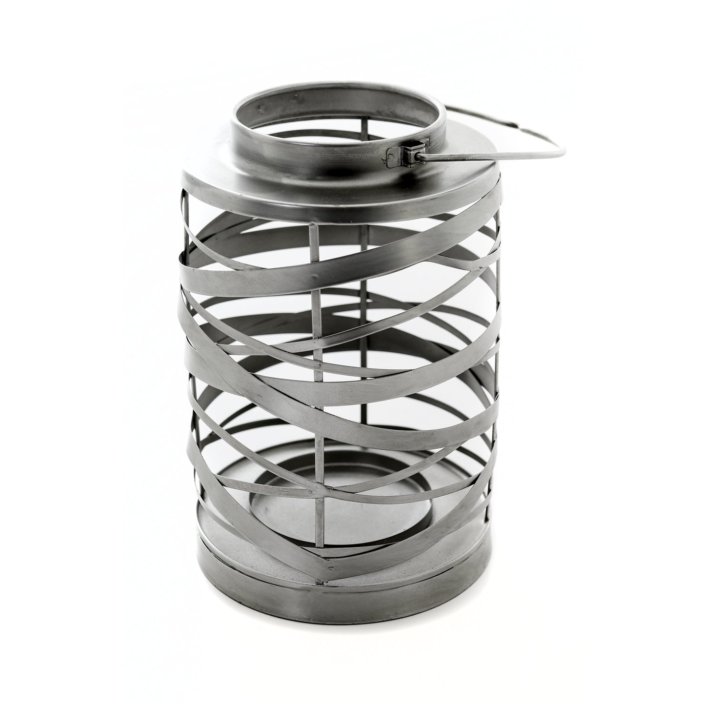 Large Antique Silver Ribbon lantern