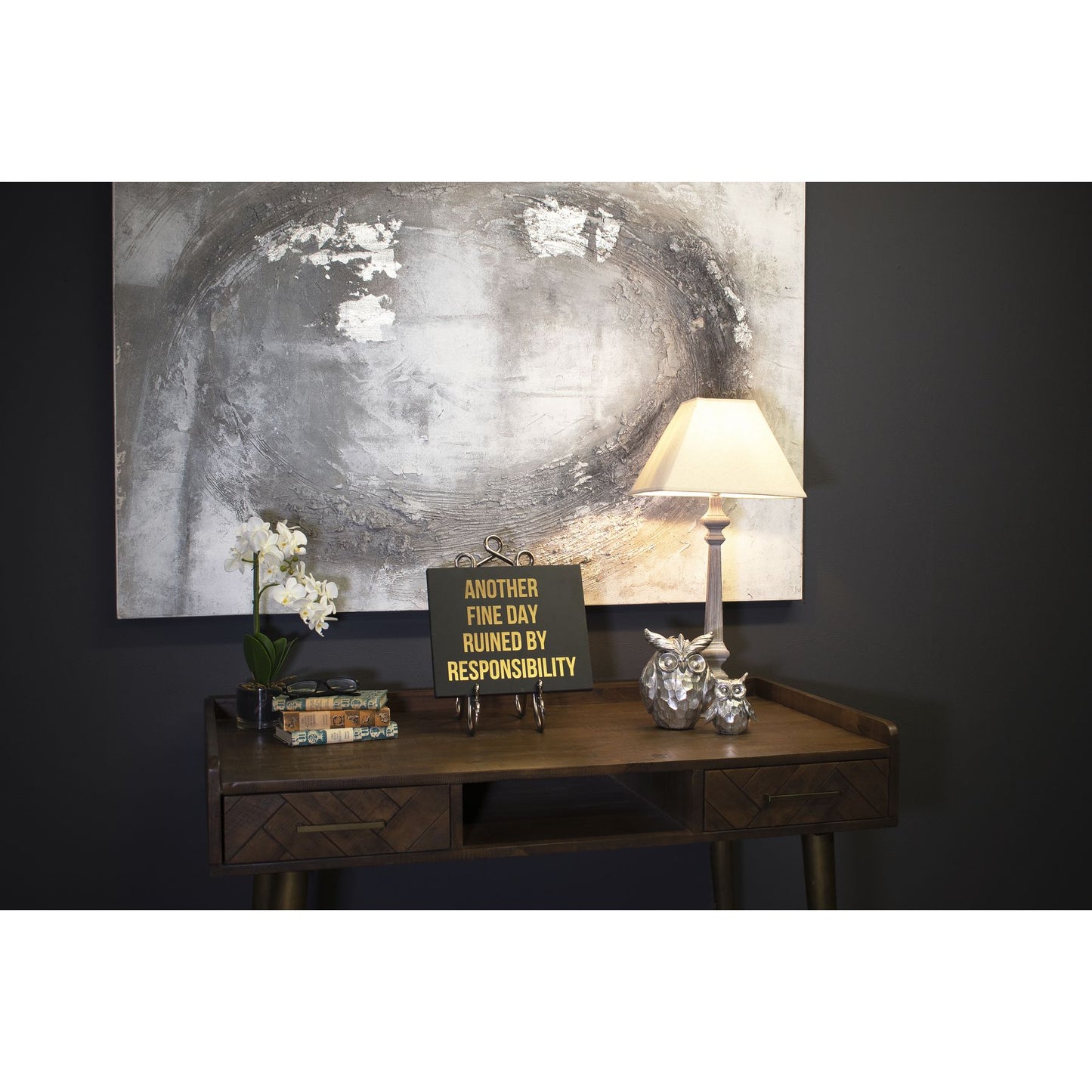 Havana Gold 2 Drawer Desk