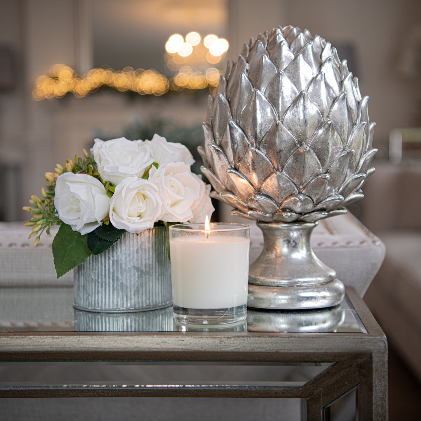 Silver Pinecone Finial