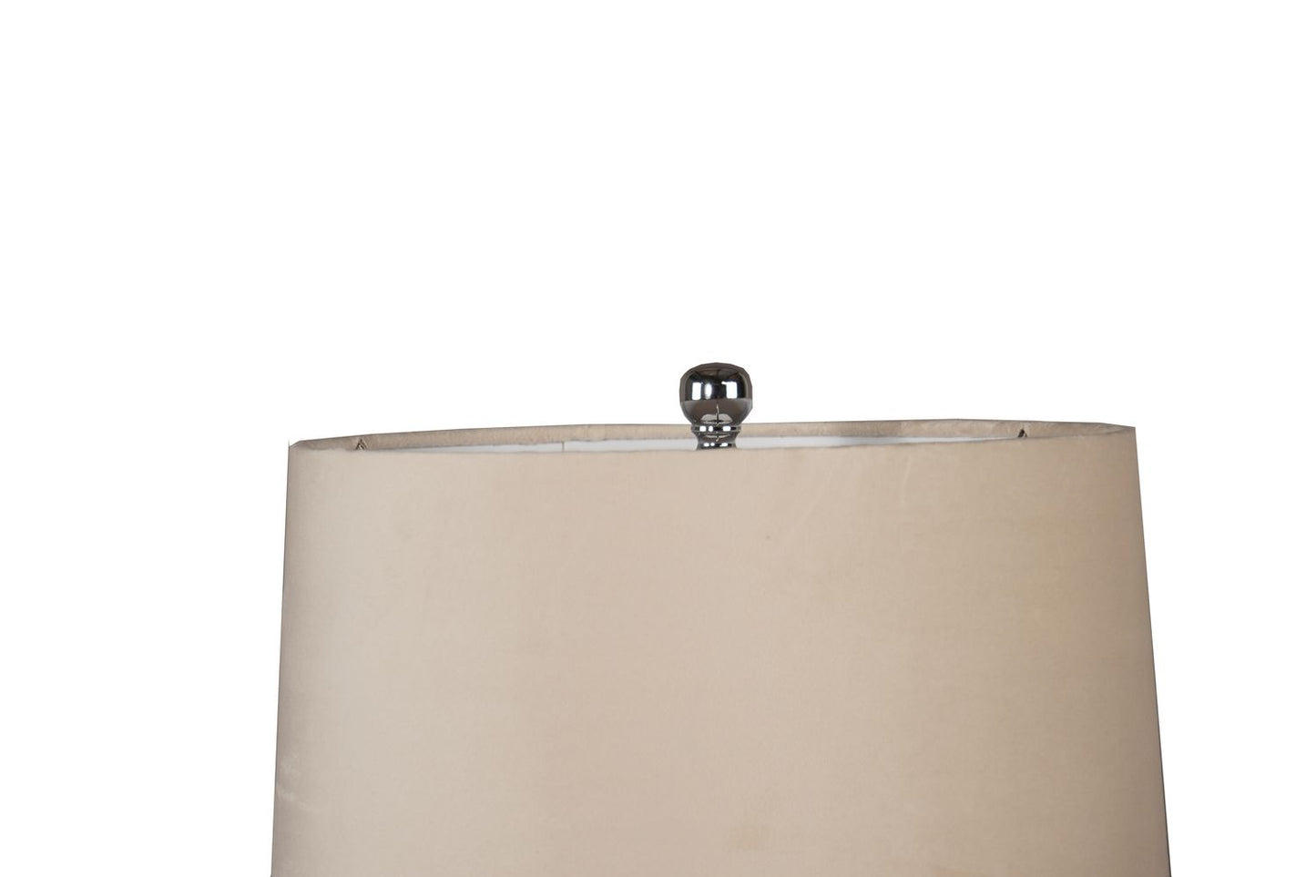 Ambassador Metallic Glass Lamp With Velvet Shade