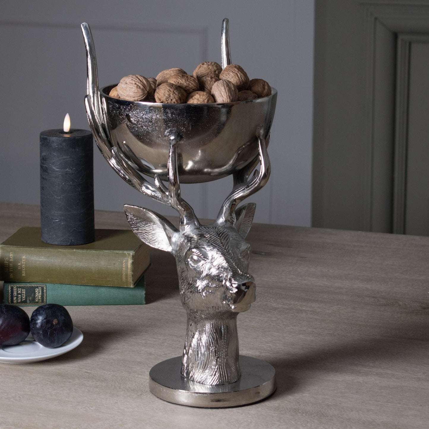 Silver Stag Bowl Ornament
