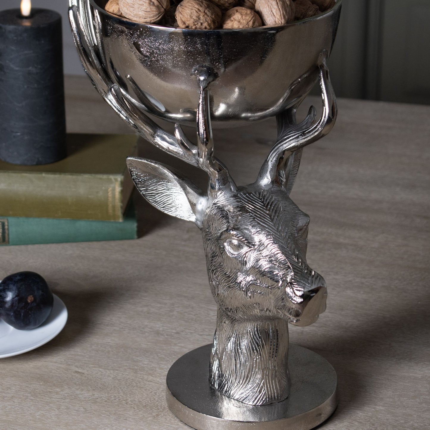 Silver Stag Bowl Ornament