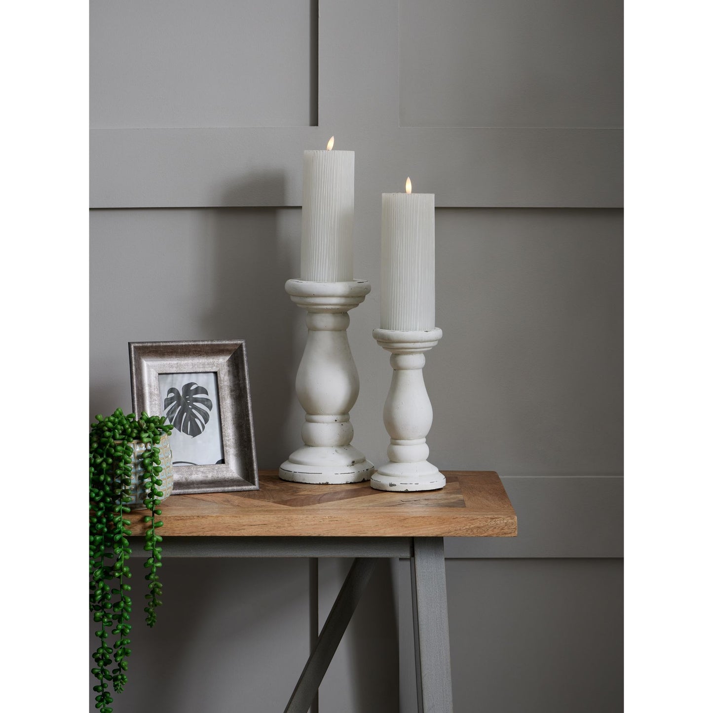 Small Matt White Ceramic Candle Holder