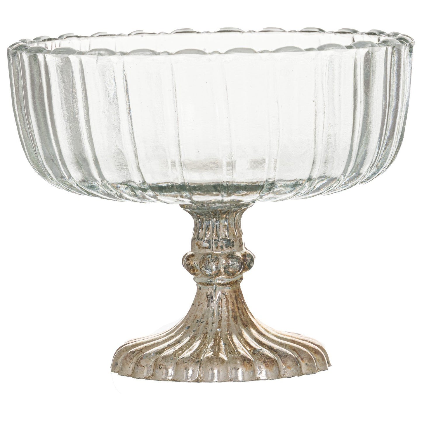 Small Fluted Glass Display Bowl