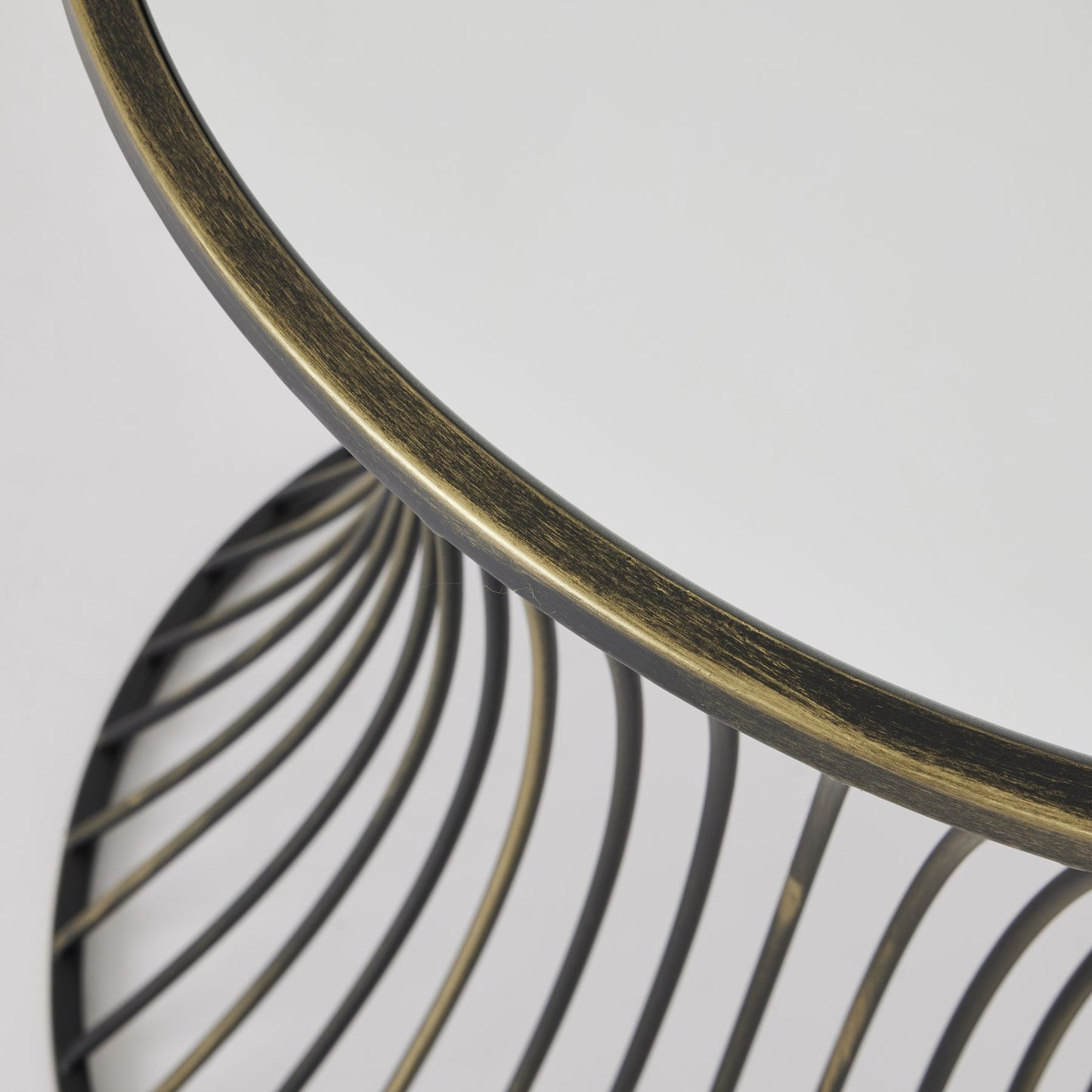 Concaved Mirrored Side Table