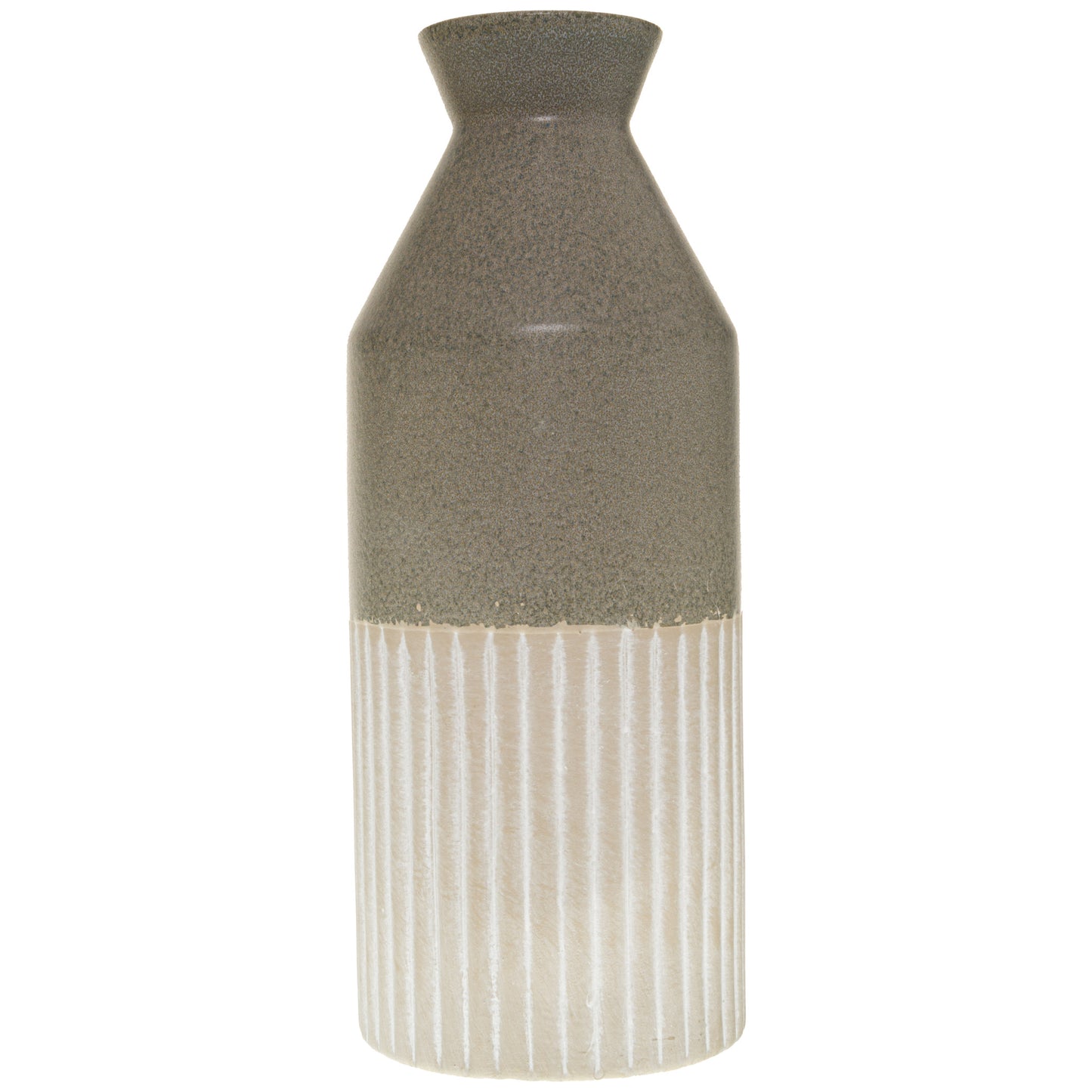 Mason Collection Grey Ceramic Ellipse Vase