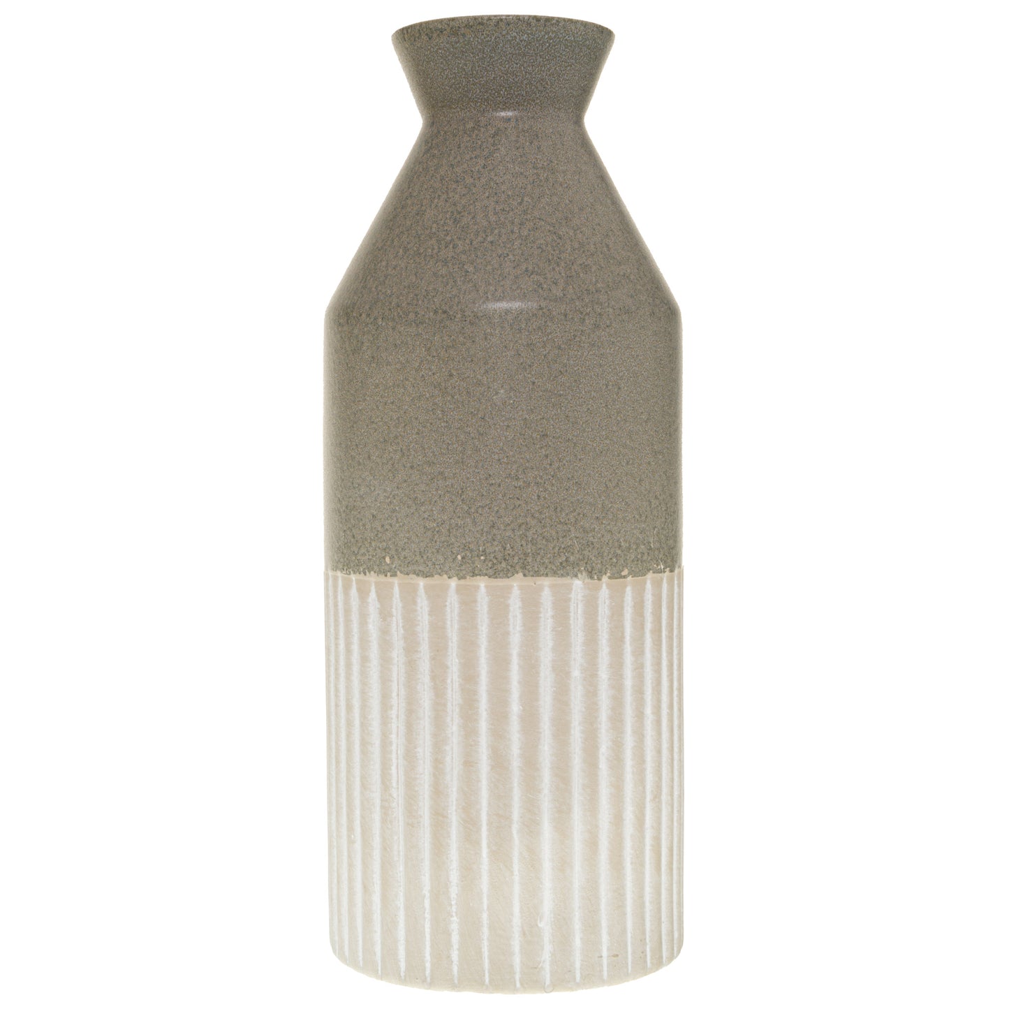 Mason Collection Grey Ceramic Ellipse Tall Vase